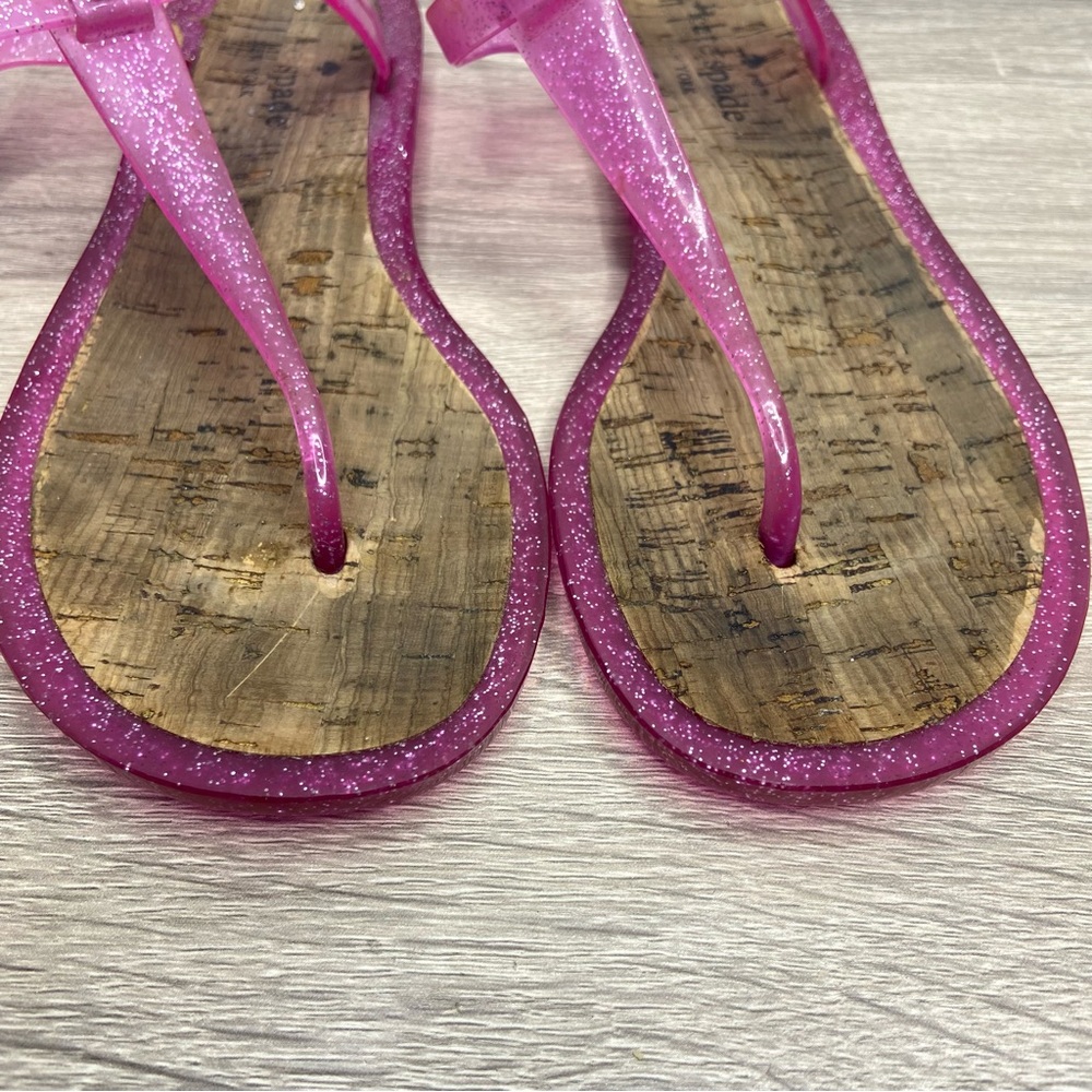 Kate Spade Pink Glitter Jelly Sandals Size 7 - Picture 3 of 8